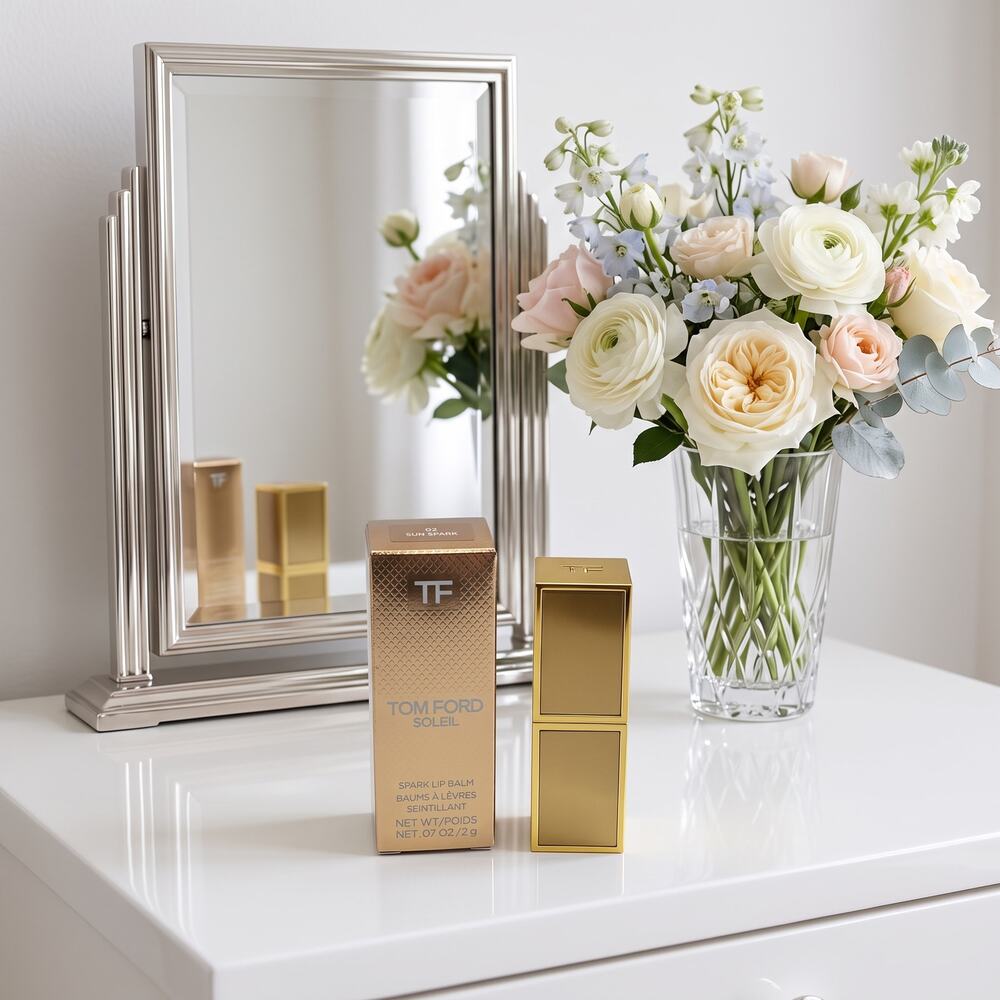 Tom Ford Gold Lipstick Case with Gold Box